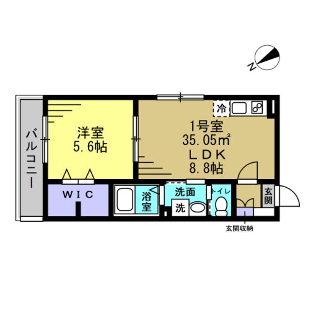 TSR京成津田沼(1LDK/1階)の間取り写真