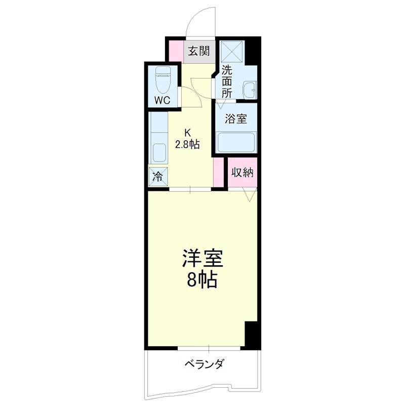 アップル第7マンション(1K/2階)の間取り写真