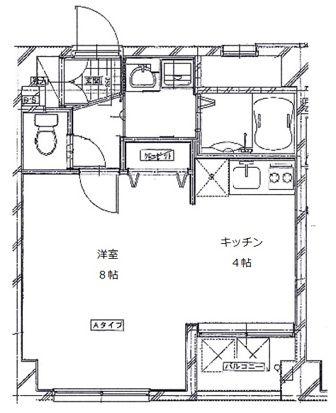 EST SOLEIL (1K/2階)の間取り写真