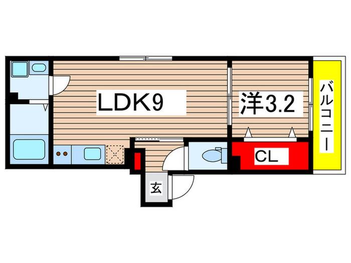 メゾン・リシュエ(1LDK/1階)の間取り写真