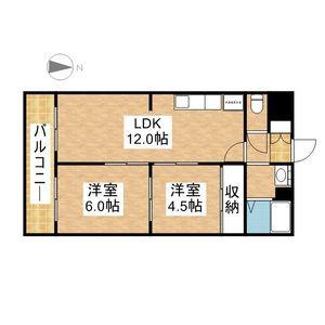 メゾン井川(2LDK/3階)の間取り写真
