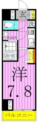 ラフィスタ大師前ウエスト(1K/4階)の間取り写真