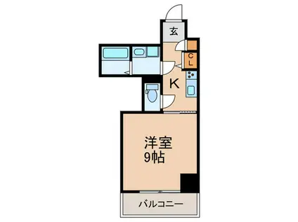 ビオラ名駅西(1K/6階)の間取り写真
