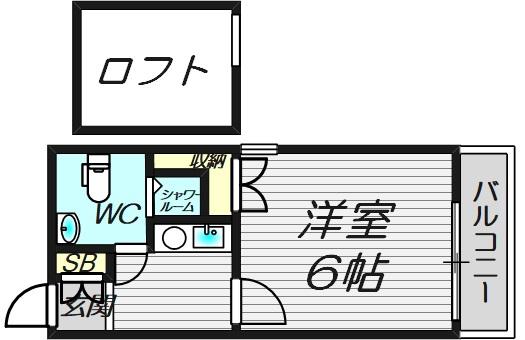 フォレスト泉(1K/1階)の間取り写真