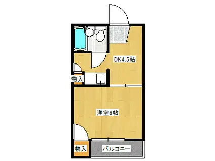 STARKMIDORI/(1DK/4階)の間取り写真