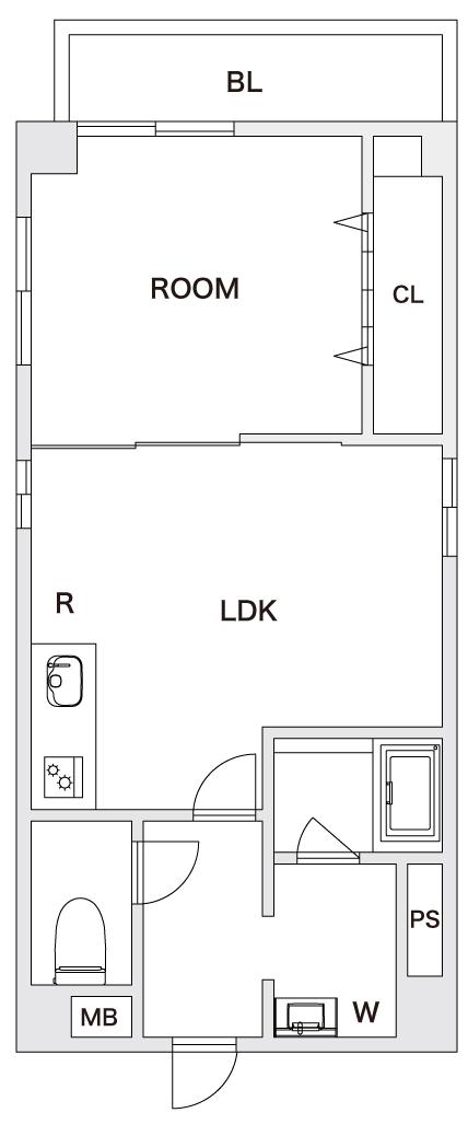 PARK HILLS旗の台駅前(1LDK/5階)の間取り写真