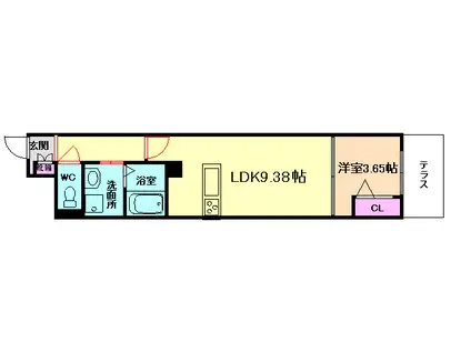 シャーメゾンA-Z(1LDK/2階)の間取り写真