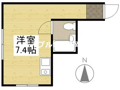 ラルゴ門田屋敷(ワンルーム/1階)の間取り写真