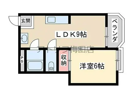 友田マンション(1LDK/2階)の間取り写真