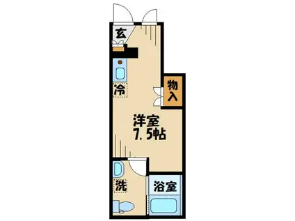 カインドネス八王子大塚(ワンルーム/1階)の間取り写真