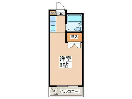 フローレンスハイツ(ワンルーム/1階)の間取り写真