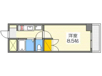 N-PROJECT広島(1K/5階)の間取り写真