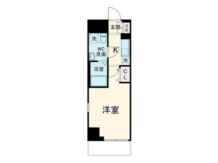 リヴシティ浦和常盤壱番館(1K/5階)の間取り写真