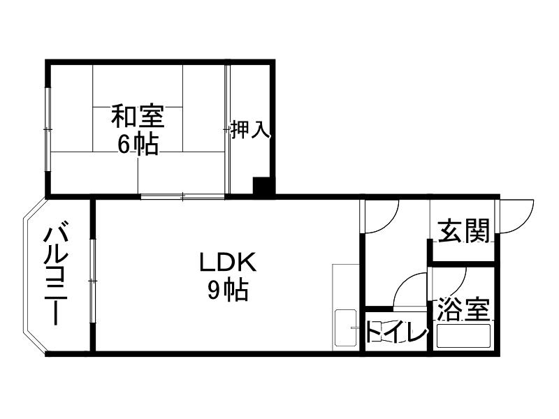 オリエントハイム(1DK/2階)の間取り写真