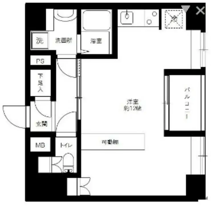 ドルチェ京橋・弐番館 12階階 間取り