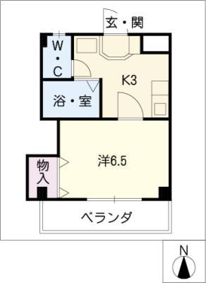 ルミエールHONGO(1K/1階)の間取り写真