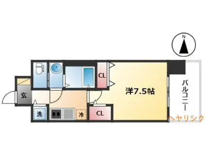 LA DOUCEUR黒川II(1K/11階)の間取り写真