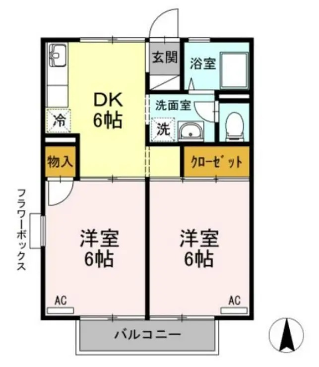 グリーンラーク 2階階 間取り
