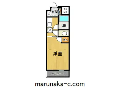 コスモタウン南橋本(1K/4階)の間取り写真