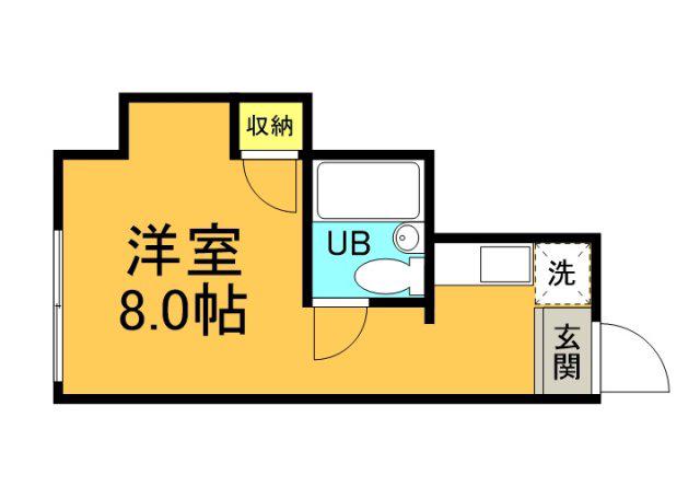 大森ビル(ワンルーム/4階)の間取り写真