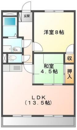 メゾン・ボヌール(2LDK/3階)の間取り写真