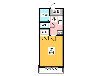 ラフォーレK・2(1K/3階)の間取り写真