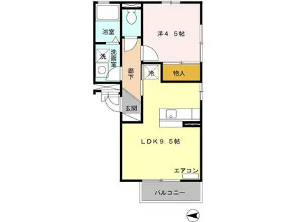 OWL HOUSE(1LDK/3階)の間取り写真