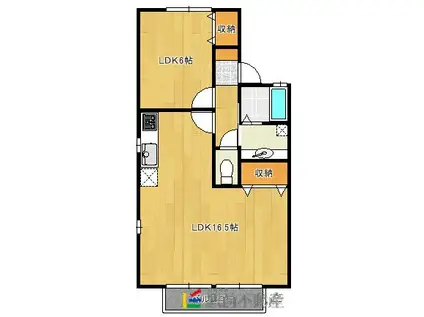 スノーウィーコートA(1LDK/1階)の間取り写真