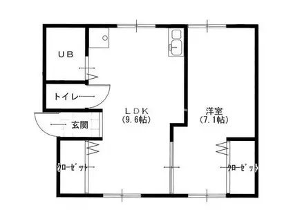 メゾンコージII(1LDK/1階)の間取り写真