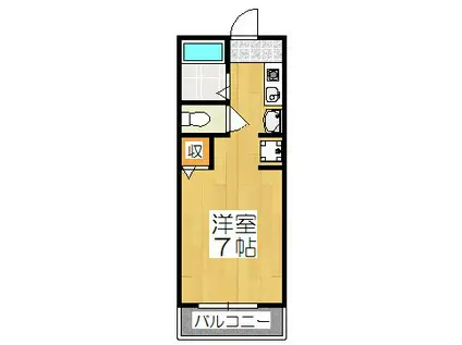 インサイトコート山科(1K/1階)の間取り写真