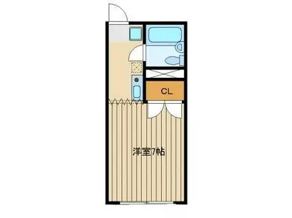 パールハイツ豊玉B(1K/1階)の間取り写真