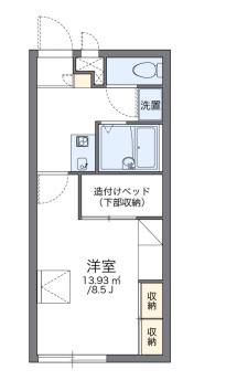 レオパレス島上(1K/1階)の間取り写真