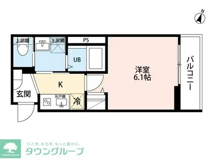 ROBOT HOME 南与野(1K/1階)の間取り写真
