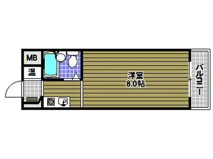 グリーンハイツ北野田(ワンルーム/B1階)の間取り写真