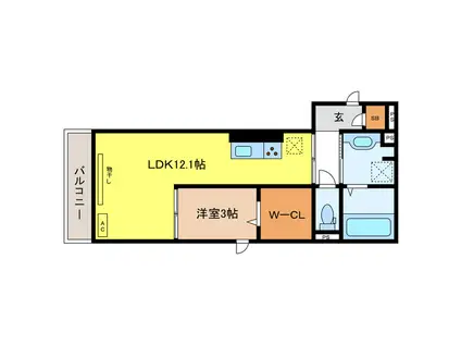 SOUWA(1LDK/2階)の間取り写真