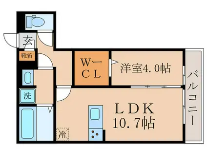 GRAMM佐野屋敷(1LDK/1階)の間取り写真