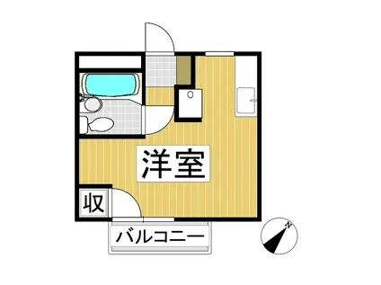 コーポ松岡ベース(ワンルーム/2階)の間取り写真