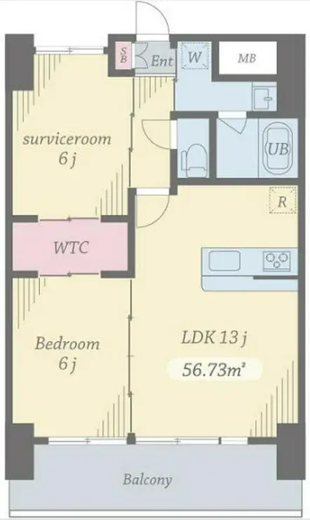 プライムコート立川 4階階 間取り