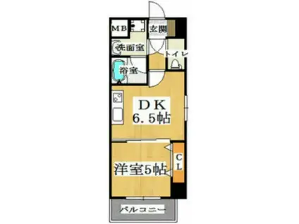 R-IIコート(1K/5階)の間取り写真