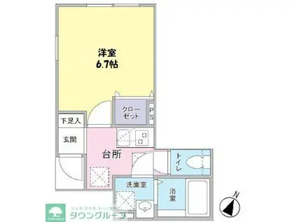 LEGUME AIL GRAISSE(1K/1階)の間取り写真