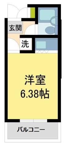 べルトピア西宮I(ワンルーム/3階)の間取り写真