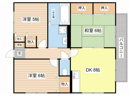 タナベマンションPARTIII(3DK/2階)の間取り写真