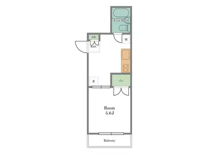 サンビュウ豪徳寺(1DK/1階)の間取り写真