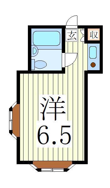 川村第4マンション(ワンルーム/2階)の間取り写真
