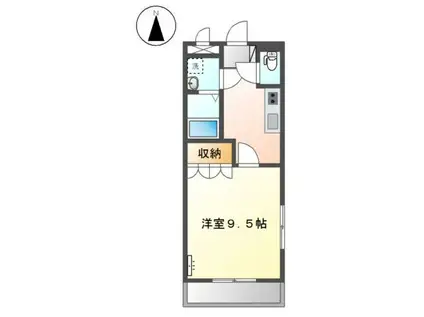 アメニティ市原(1K/1階)の間取り写真