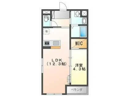 SHIZUKA BLDG(1LDK/1階)の間取り写真