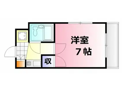 アメニティ段原南(1K/4階)の間取り写真