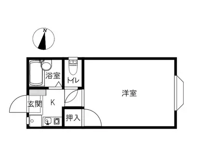 セレクション若松(1K/1階)の間取り写真