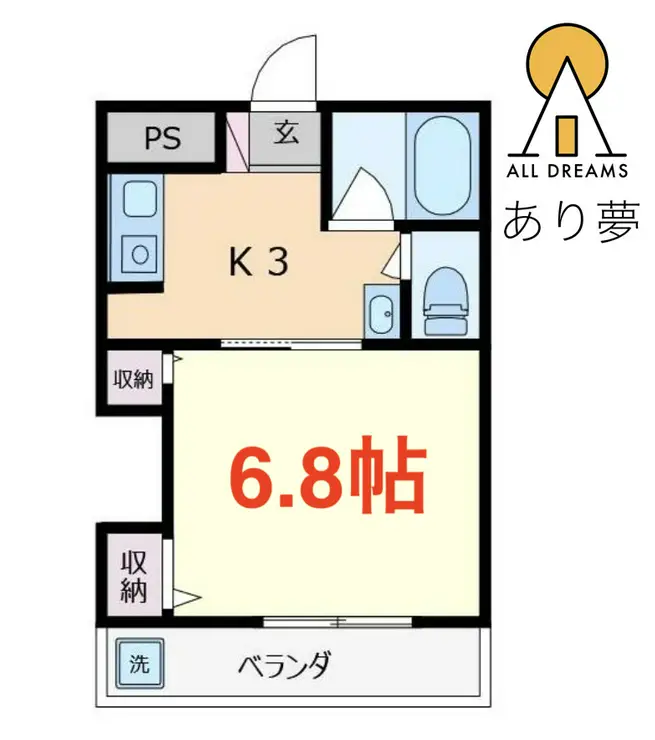 グリーンピア石川町 4階階 間取り