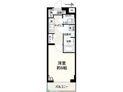 AZEST柴又(1K/5階)の間取り写真